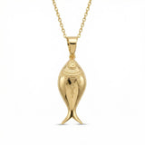 Gold Fish Pendant Necklace