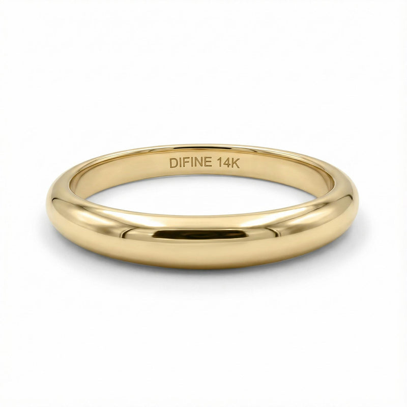 RoseWhiteModel Dome Gold Ring