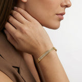 Gold Flexible Bracelet with Pavé Diamond