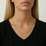 Gold Wheat Spiga Chain Necklace