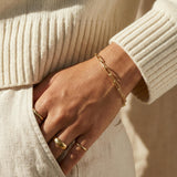 Solid Gold Paperclip Bracelet