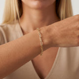 Solid Gold Paperclip Bracelet
