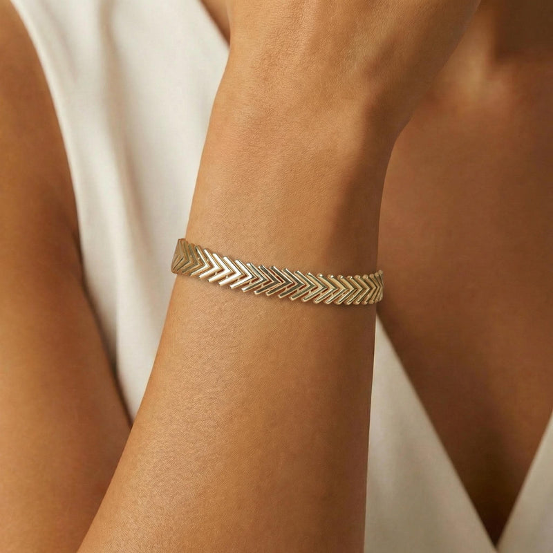 Gold Chevron Bracelet