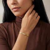 Gold Flat Chevron Bracelet