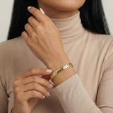 Gold Chevron Bracelet