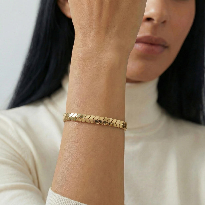 Gold Chevron Bracelet
