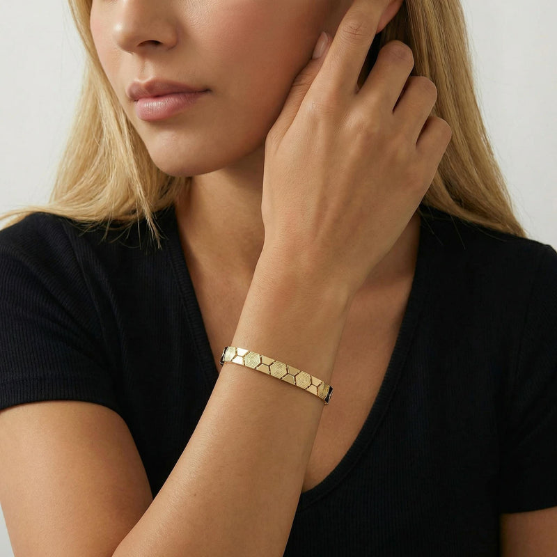 Gold Honeycomb Bracelet
