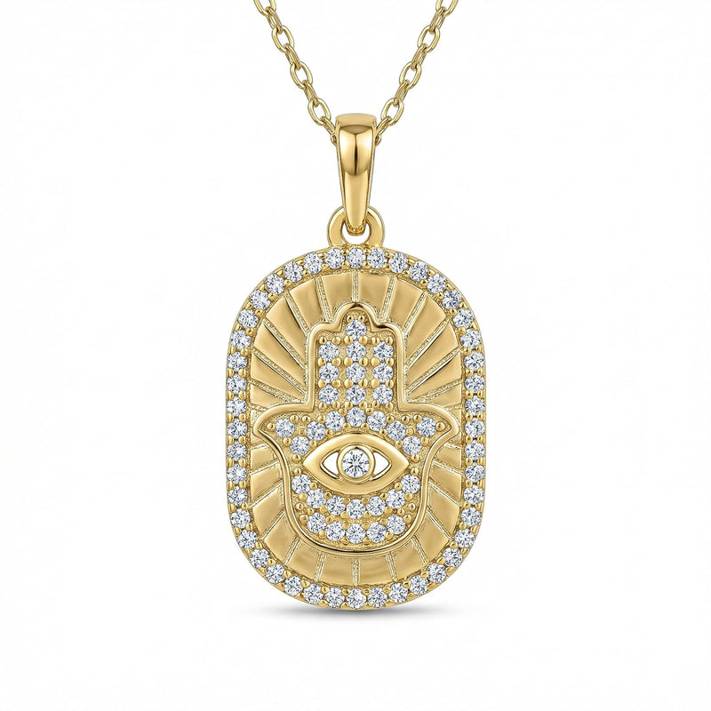 Gold Hamsa Hand Necklace