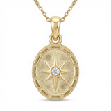 Gold Pole Star Pendant Necklace
