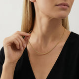 Gold Wheat Spiga Chain Necklace