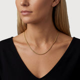 Gold Wheat Spiga Chain Necklace