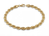 Gold Rope Chain Bracelet – 5.0mm
