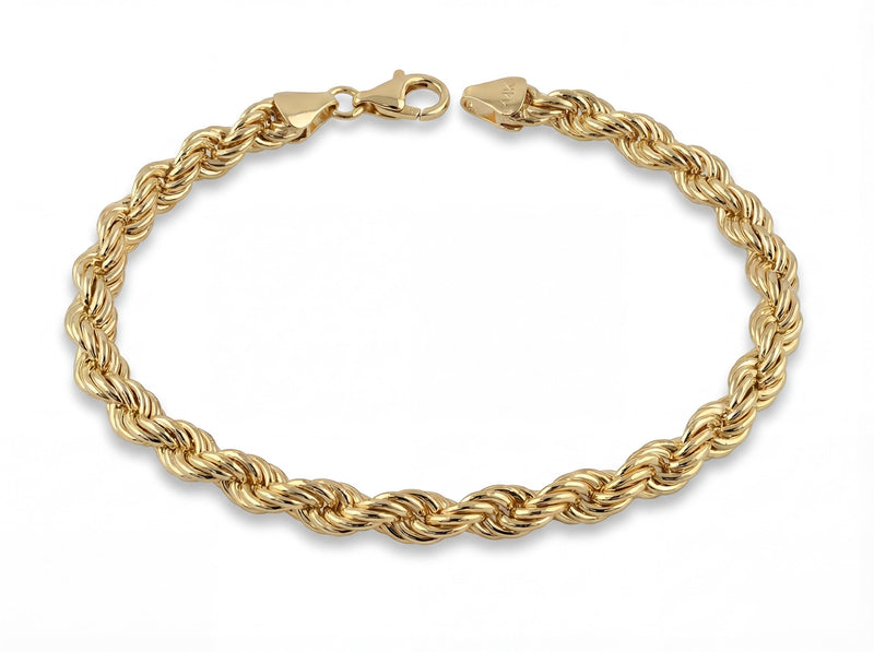 Gold Rope Chain Bracelet – 5.0mm