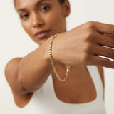 Solid Gold Figaro Bracelet