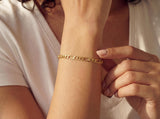 Solid Gold Figaro Bracelet