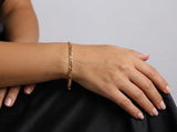 Solid Gold Figaro Bracelet