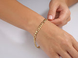 Solid Gold Figaro Bracelet