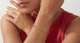 Solid Gold Paperclip Bracelet