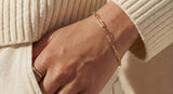 Solid Gold Paperclip Bracelet