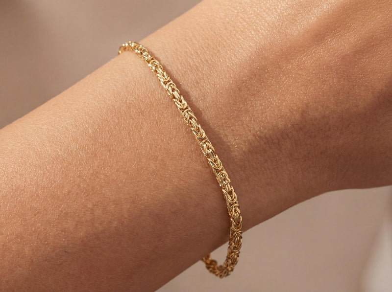 Solid Gold King Chain Bracelet