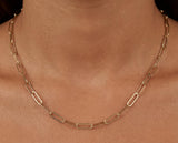 Gold Paperclip Chain Necklace