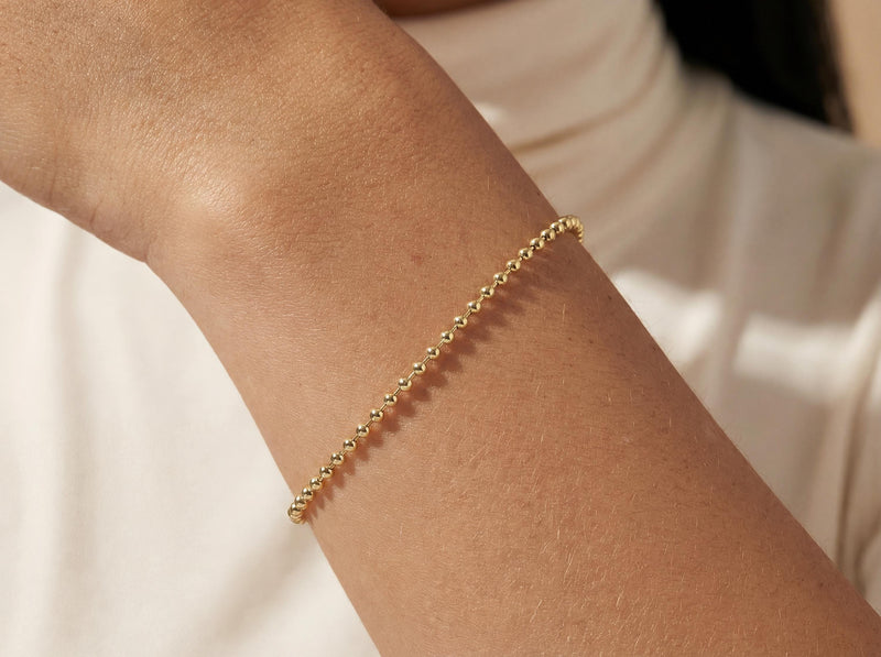 Solid Gold Bead Bracelet
