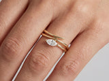 Marquise Diamond Wrap Ring in Gold