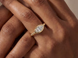 Marquise Lab Grown Diamond Ring in Gold