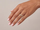 Diamond Crossover Ring in Gold