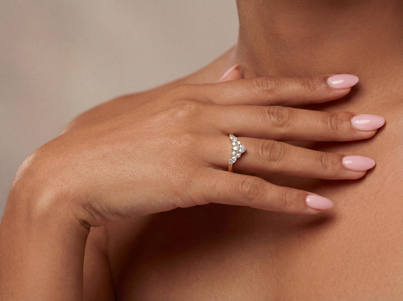 Tiara Diamond Ring in Gold