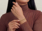 Solid Gold Rolo Chain Bracelet