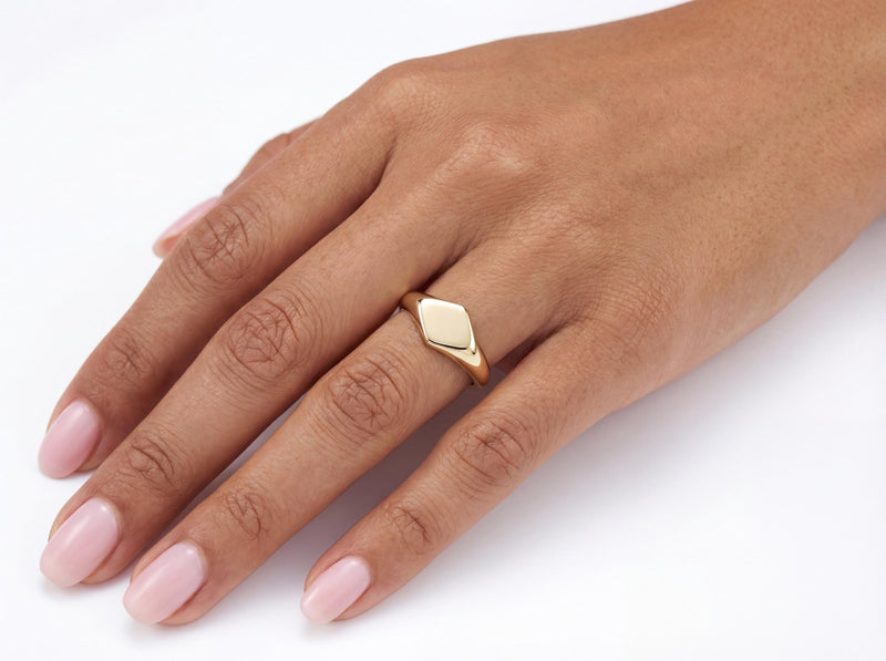 Square Gold Signet Ring