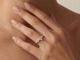 Lab Grown Diamond Cluster Gold Ring