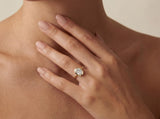 Oval Lab Grown Diamond Ring in Gold