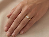 Twist Engagement Ring with Lab Grown Diamonds