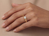 Princess-Cut Lab Diamond Ring in Gold