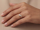 Gold Three-Stone Diamond Ring