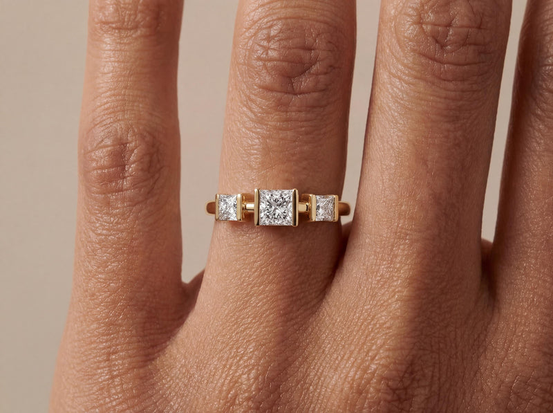 Princess Cut Lab Grown Diamond Ring
