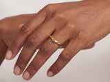 Gold Chevron Ring