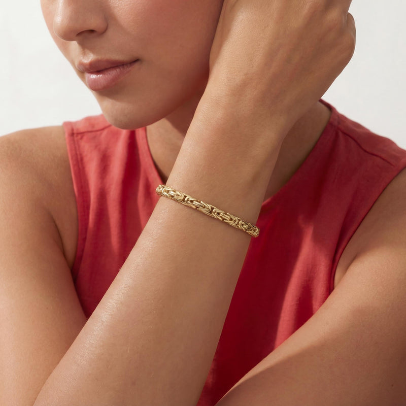Solid Gold Byzantine Bracelet