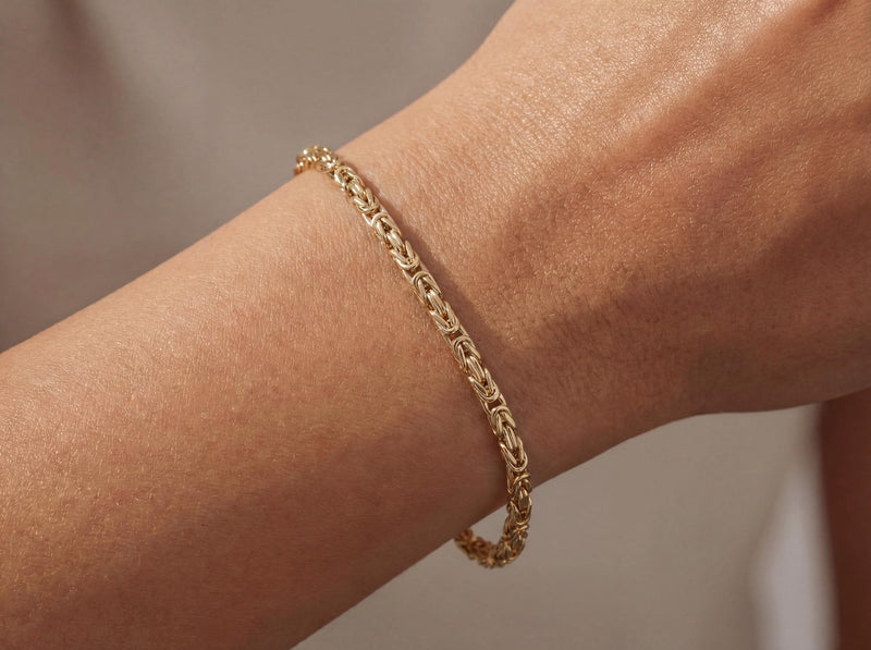 Solid Gold Byzantine Bracelet