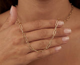 Gold Paperclip Chain Necklace