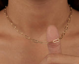 Gold Paperclip Chain Necklace