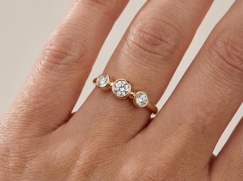 Gold Trio Lab-Grown Diamond Ring