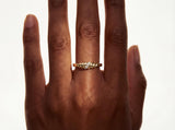 Twisted Diamond Band Ring in Gold