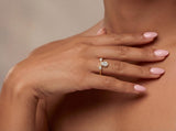 Pear Bezel Diamond Ring in Gold