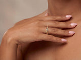 Twisted Diamond Band Ring in Gold