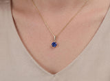 Gold Round Gemstone Necklace