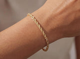 Solid Gold Rope Chain Bracelet