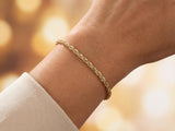 Solid Gold Rope Chain Bracelet